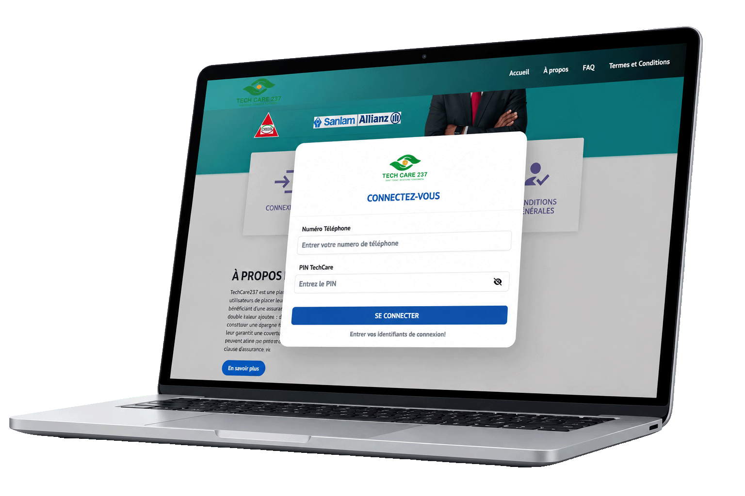 TechCare237 Web interface